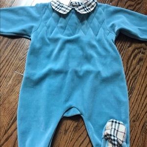 Burberry original velvet baby overalls new